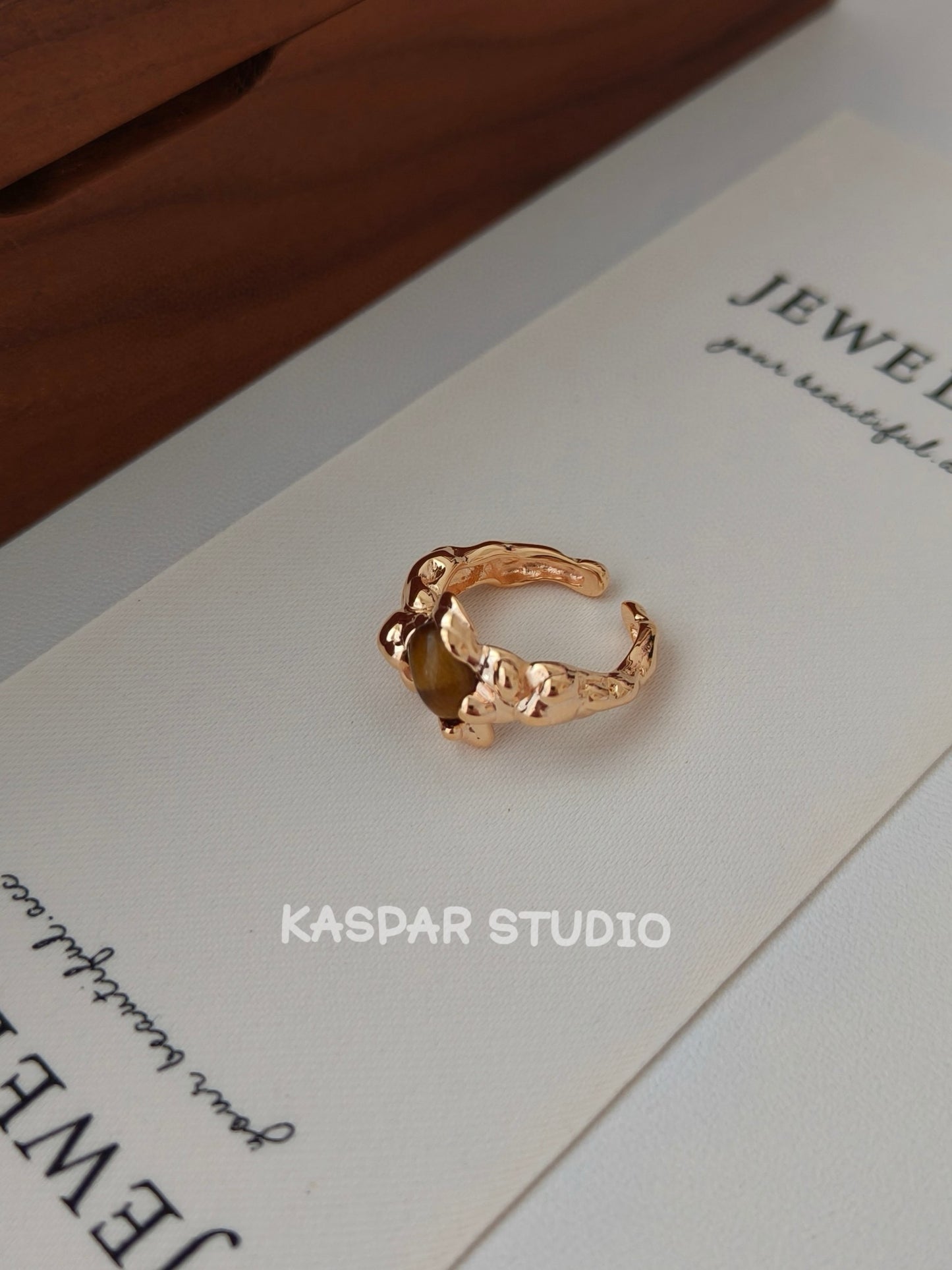 Vintage Tiger Eye Stone Rings