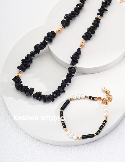 Irregular Black Necklace