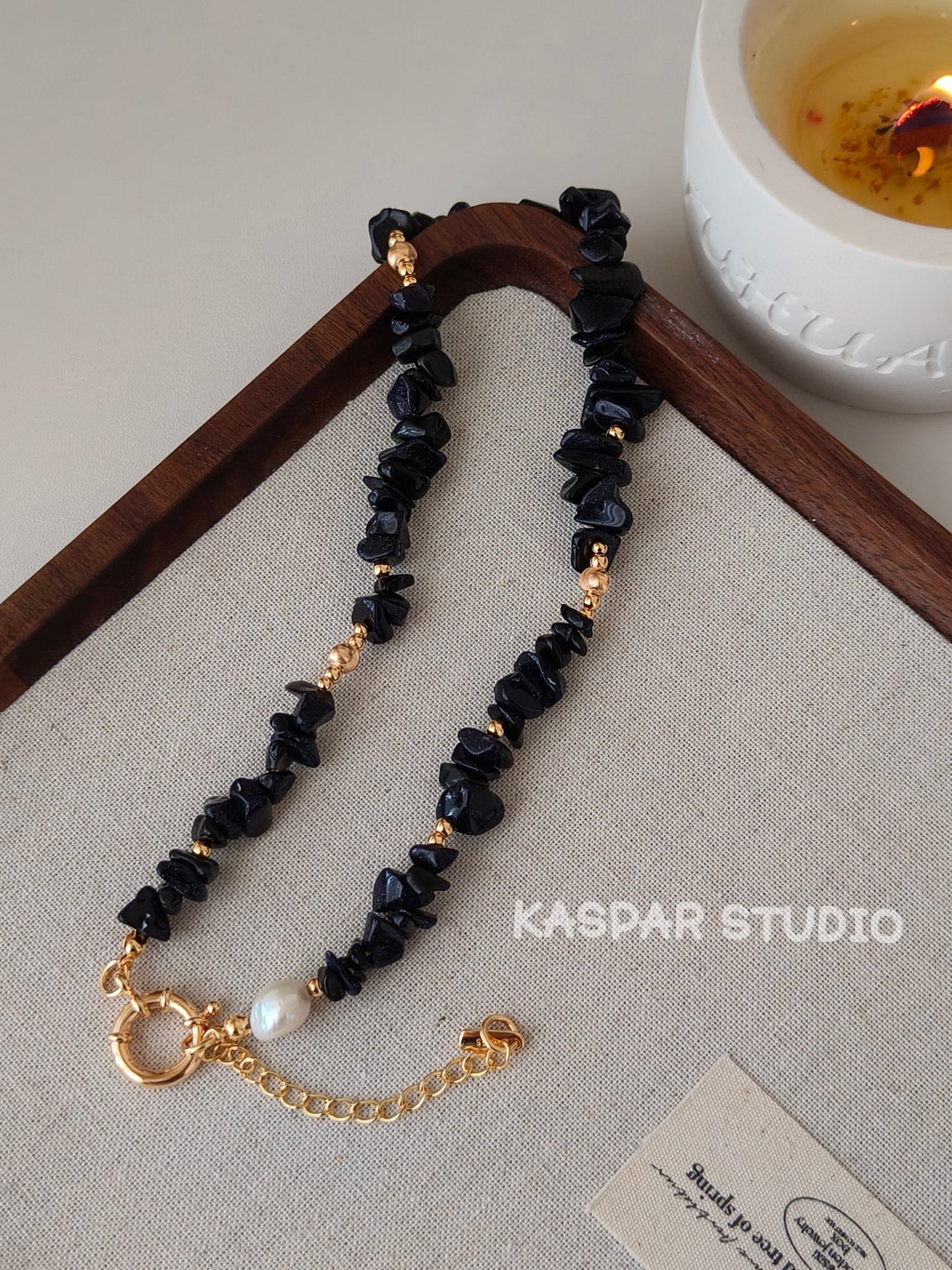 Irregular Black Necklace