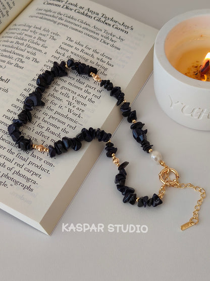 Irregular Black Necklace