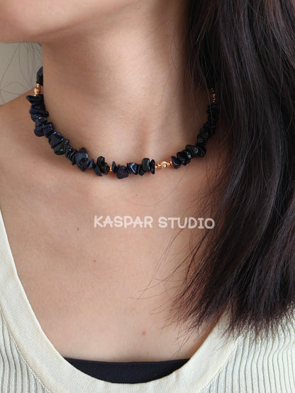 Irregular Black Necklace