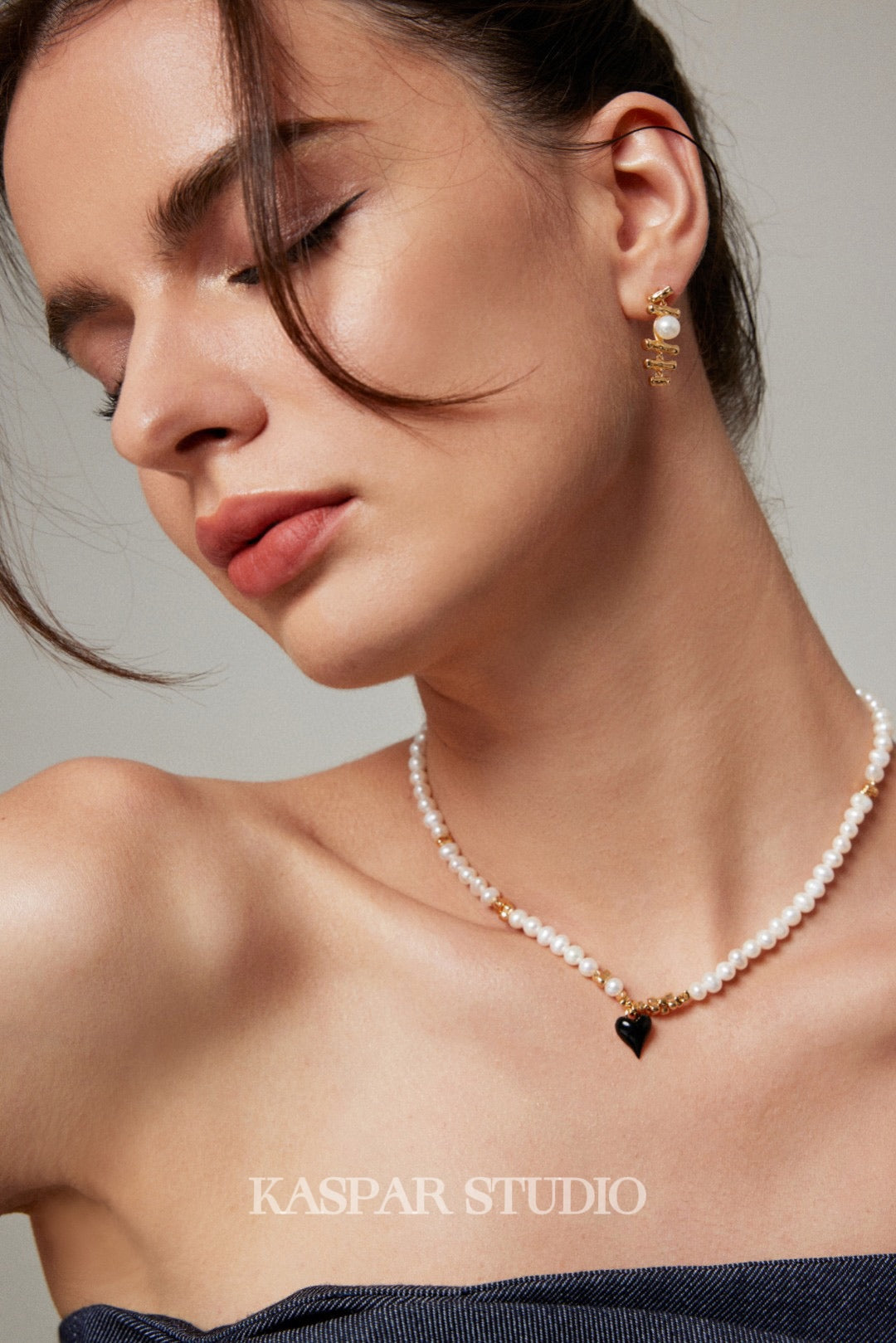 Heart-shaped Pearl necklace