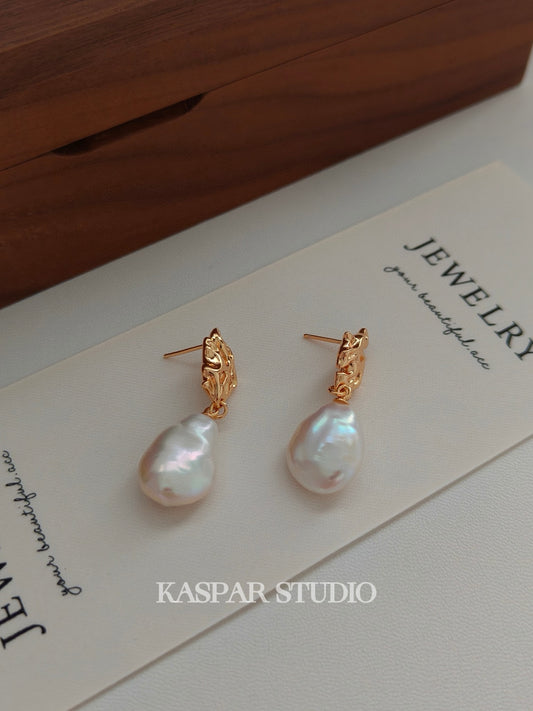 Silver  Pearl Drop Earring