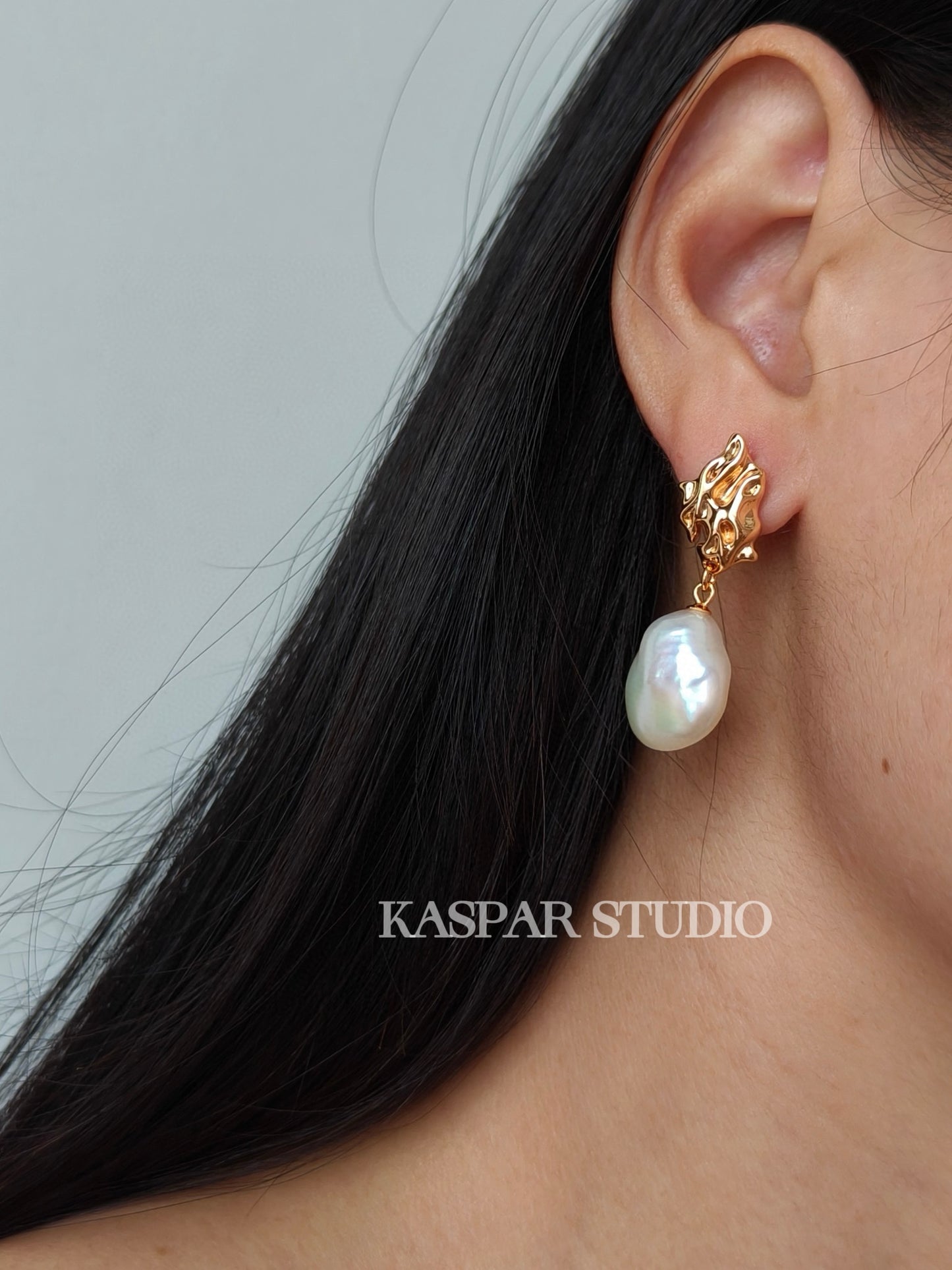 Silver  Pearl Drop Earring